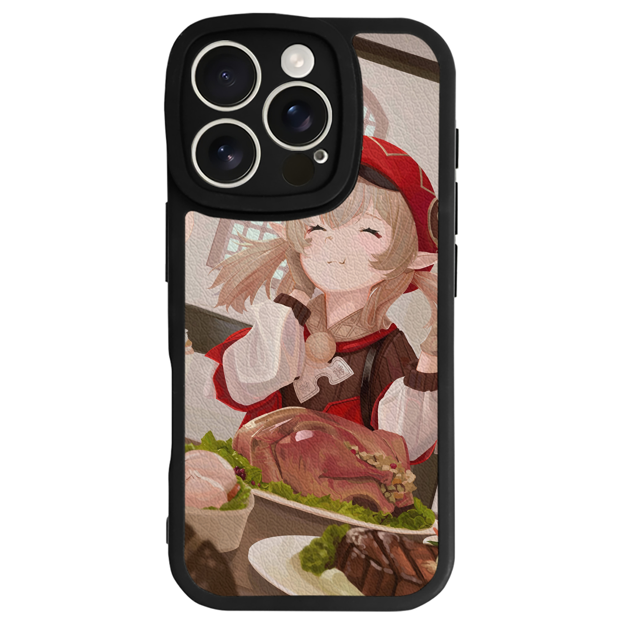 げんし神 genshin 【iPhone 16シリーズ対応】シリコンスマホケース（レザー調） 材質：シリコン